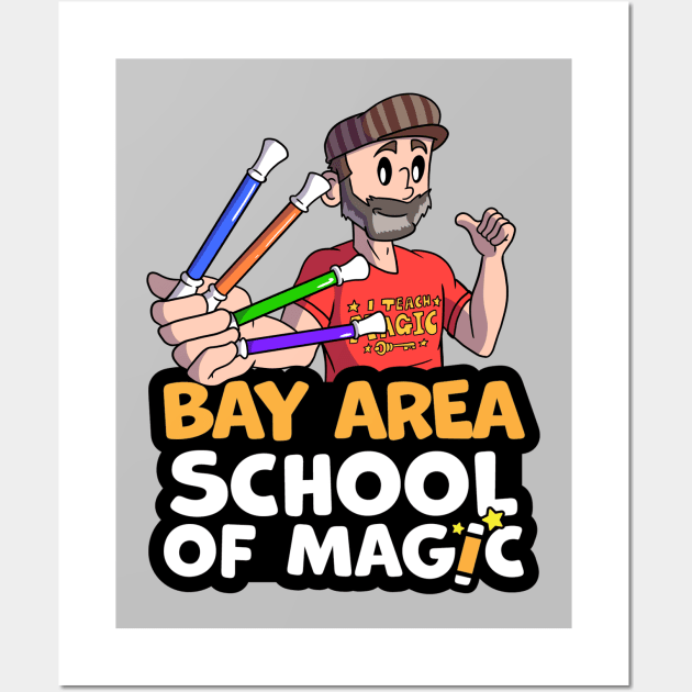 New Bay Area School of Magic Wand T-Shirt Wall Art by Brian Scott Magic